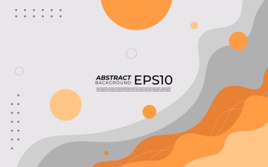 orange gray bright business geometric banner wave shape design simple line horizontal banner background. eps10 vector