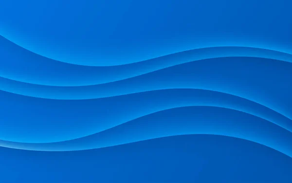 Minimal Abstract Dynamic Blue Gradient Color Fluid Liquid Wavy Shape — Stock Vector