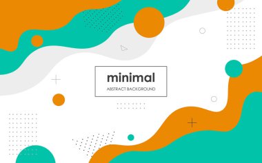 minimal abstract orange green liquid color gradient, fluid shape geometric with dots background. eps10 vector