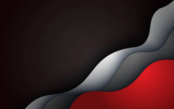 Moderne Abstrakte Rot Grau Weiß Mit Einfachen Welligen Form Überlappen Vektorgrafiken