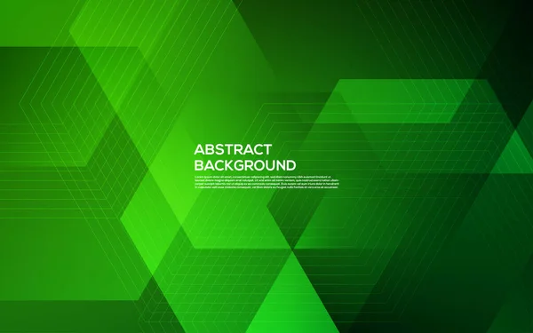 抽象的な緑の勾配の斜めライトおよびライン六角形の装飾の背景 Eps10 ベクター — ストックベクタ