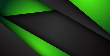 metin ve mesaj tasarımı modern web sitesi için yeşil arkaplan örtüşen boyut gri vektör illüstrasyon mesaj panosu