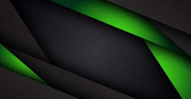 metin ve mesaj tasarımı modern web sitesi için yeşil arkaplan örtüşen boyut gri vektör illüstrasyon mesaj panosu