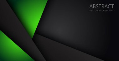 metin ve mesaj tasarımı modern web sitesi için yeşil arkaplan örtüşen boyut gri vektör illüstrasyon mesaj panosu