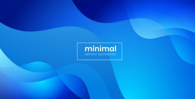 Basit moda moda tasarım pankartı arka planına sahip asgari mavi sıvı gradyan rengi. eps10 vektörü