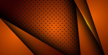 Soyut turuncu ışık arka plan gradyan şekilleri. turuncu daire örgüsü dekorasyonu. eps10 vektörü