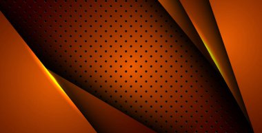 Soyut turuncu ışık arka plan gradyan şekilleri. turuncu daire örgüsü dekorasyonu. eps10 vektörü