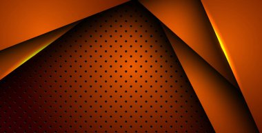 Soyut turuncu ışık arka plan gradyan şekilleri. turuncu daire örgüsü dekorasyonu. eps10 vektörü