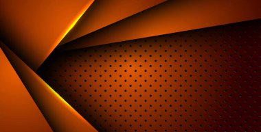 Soyut turuncu ışık arka plan gradyan şekilleri. turuncu daire örgüsü dekorasyonu. eps10 vektörü