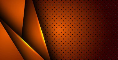 Soyut turuncu ışık arka plan gradyan şekilleri. turuncu daire örgüsü dekorasyonu. eps10 vektörü