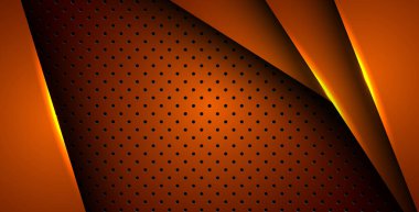 Soyut turuncu ışık arka plan gradyan şekilleri. turuncu daire örgüsü dekorasyonu. eps10 vektörü