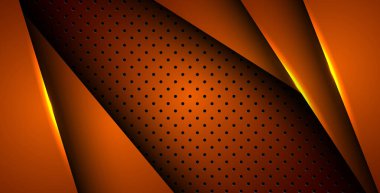 Soyut turuncu ışık arka plan gradyan şekilleri. turuncu daire örgüsü dekorasyonu. eps10 vektörü