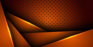 Soyut turuncu ışık arka plan gradyan şekilleri. turuncu daire örgüsü dekorasyonu. eps10 vektörü