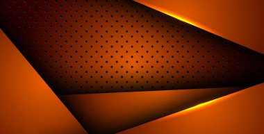 Soyut turuncu ışık arka plan gradyan şekilleri. turuncu daire örgüsü dekorasyonu. eps10 vektörü