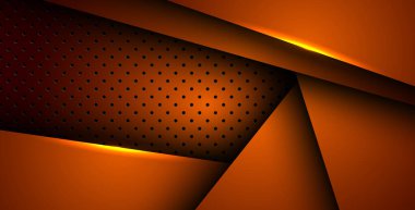 Soyut turuncu ışık arka plan gradyan şekilleri. turuncu daire örgüsü dekorasyonu. eps10 vektörü