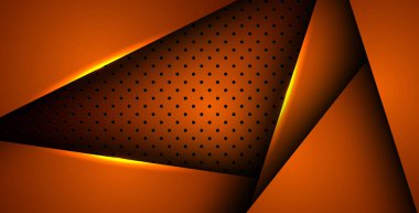 Soyut turuncu ışık arka plan gradyan şekilleri. turuncu daire örgüsü dekorasyonu. eps10 vektörü