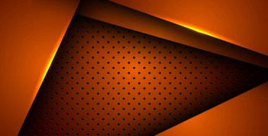 Soyut turuncu ışık arka plan gradyan şekilleri. turuncu daire örgüsü dekorasyonu. eps10 vektörü