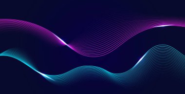 soyut pembe mavi renkli dalgalı çizgi dekorasyonu geometrik arkaplan.