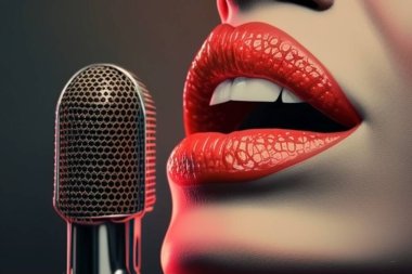 Kadınların dudaklarını kapatın. 