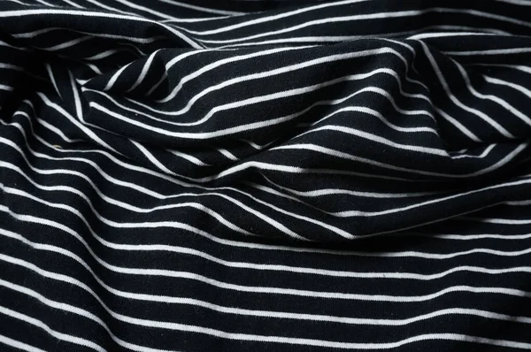 黒と白のストライプの布 選択的フォーカス — ストック写真
