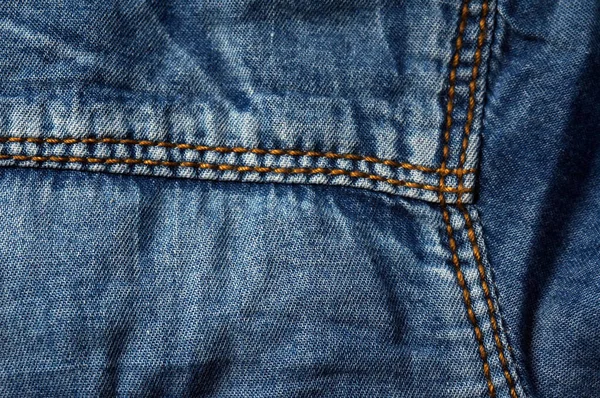 Blue Denim Jeans Detail Texture Background — Stock Photo, Image