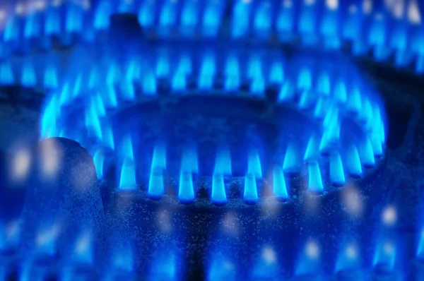 Estufa Gas Azul Con Foco Selectivo — Foto de Stock