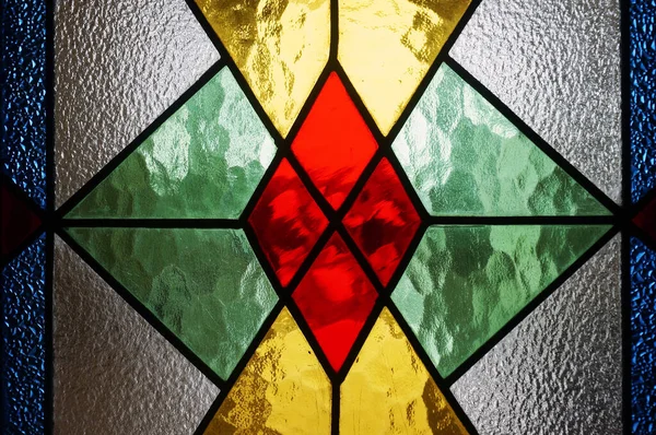 Prachtige Kleurrijke Glas Loodramen Detail Textuur Faruq Moskee Sangatta Oost — Stockfoto