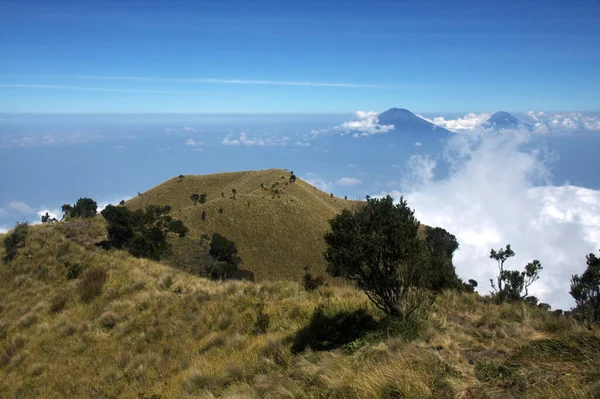 stock image Landscape view from the mount merbabu hiking trail. Central Java/Indonesia