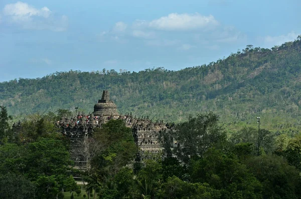 Magelang Indonésie Prosince 2013 Borobudur Největší Buddhistický Chrám Nebo Chrám — Stock fotografie