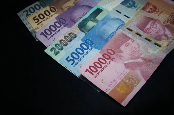 Peněžní Indonéské Bankovky Rupiah Bank Indonéská Měna Sto Tisíc Padesát — Stock fotografie