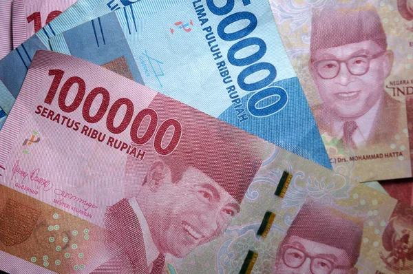 stock image Money indonesian Rupiah Bank notes, one hundred thousand and fifty thousand rupiah, Indonesian Currency .                                