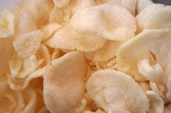 Kerupuk Udang Prawn Crackers Made Tapioca Flour Finely Ground Shrimp — Stock Photo, Image