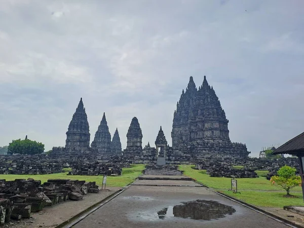 Prambanan Temple Candi Yogyakarta Central Java Indonesia Some Tourist Seen — Stock Photo, Image