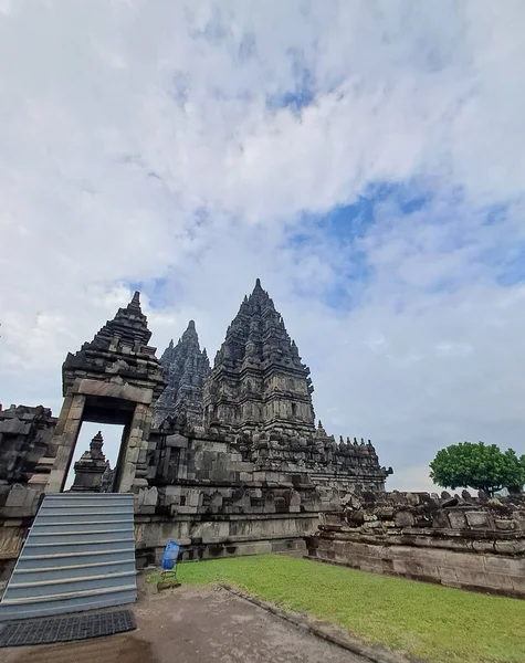 Prambanan Temple Candi Yogyakarta Central Java Indonesia Some Tourist Seen — Stock Photo, Image