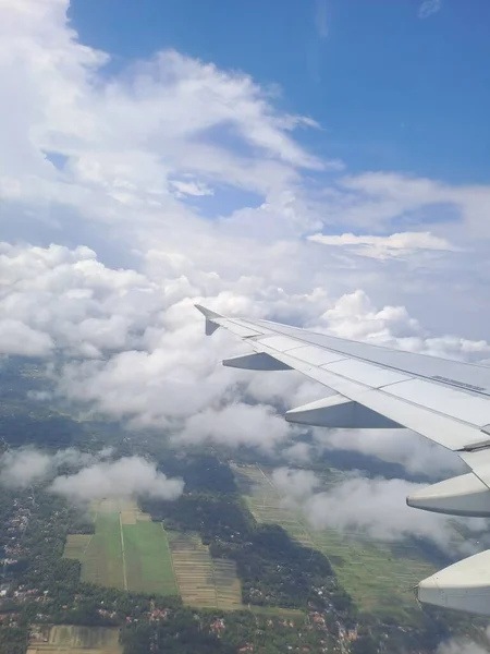 Ala Avión Más Allá Nube — Foto de Stock