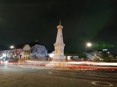 Fotoğraf editörü, yavaş hız, Tugu Yogyakarta ya da Gece, Yogya, Jogja, Jogjakarta, Endonezya 'daki anıt