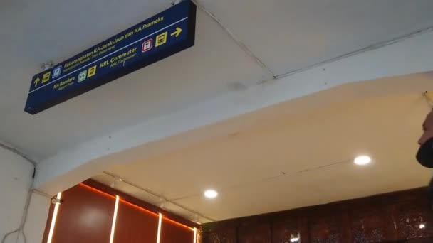 Materiały Redakcyjne Brama Odjazdu Kontrola Biletów Yogyakarta Yogya Jogja Jogjakarta — Wideo stockowe