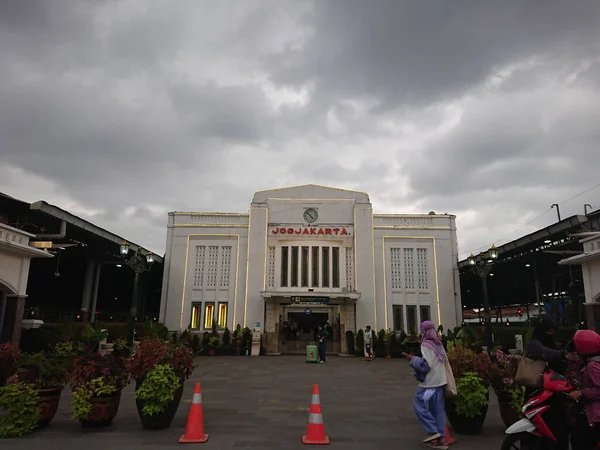Fotoredigering Tågstation Yogyakarta Yoghya Jogja Jogjakarta Indonesien November 2022 Vissa — Stockfoto