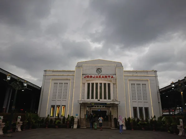 Fotoredigering Tågstation Yogyakarta Yoghya Jogja Jogjakarta Indonesien November 2022 Vissa — Stockfoto