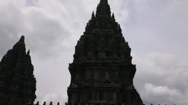 footage editorial, prambanan temple, 05 november 2022, indonesia cental java, yogyakarta, street sign at prambananan temple area, some tourist seen