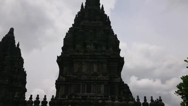 Footage Editorial Prambanan Temple November 2022 Indonesia Cental Java Yogyakarta — Vídeo de stock