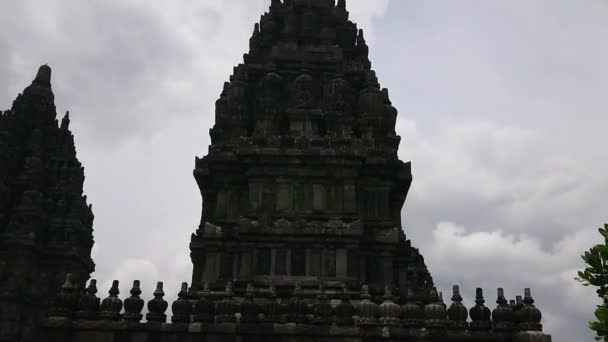 Footage Editorial Prambanan Temple November 2022 Indonesia Cental Java Yogyakarta — Wideo stockowe