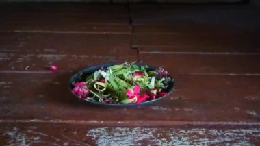 footage, sesaji or sajen, various flower, offering to spirit