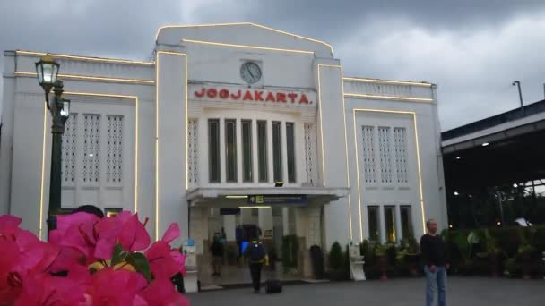Footage Editorial Train Station Yogyakarta Yogya Jogja Jogjakarta Indonesia November — Wideo stockowe