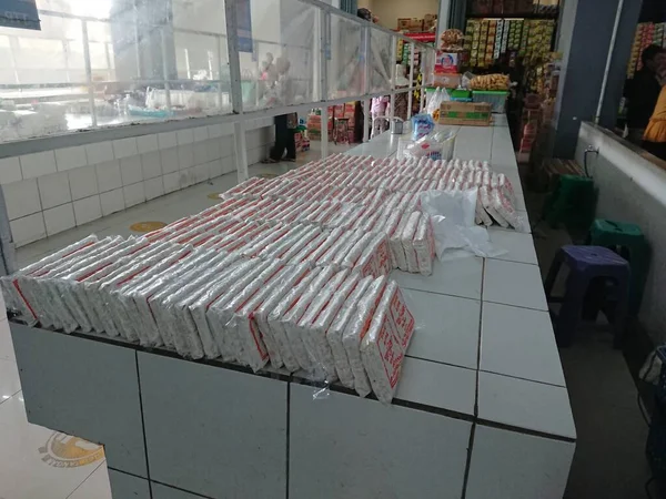 top view, tempe or tempeh in transparent plastic cover