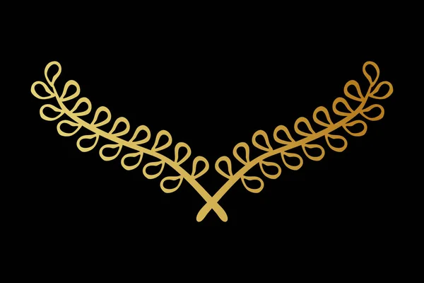ベクトル黄金の手描きスケッチ花の境界線黒の背景 — ストックベクタ