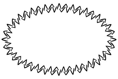 Çiçek Sınırı - Sketch - Oval 04A