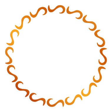 Basit kusursuz vektör, altın çember el. Çiçek kenarı çiz.