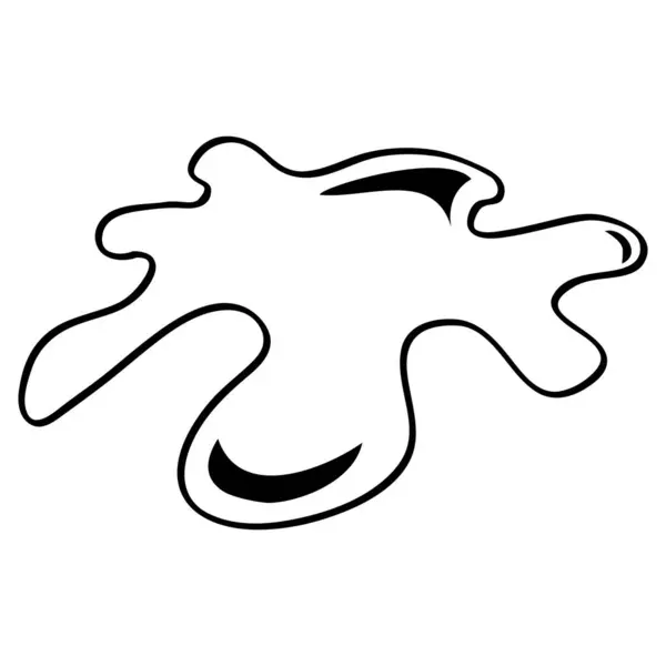 Sıçrama, soyut şekil, basit vektör el çizimi karalama