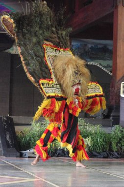 Jakarta, 09 November 2024 Reog Ponorogo, Barongan or Singa or Singo Barong In Action clipart